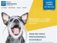 Tablet Screenshot of cliniqueveterinairelavaltrie.com